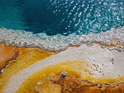 Usa Yellowstone Park Hot Spring Black Pool Close-Up by Fotofeeling Pricing Limited Edition Print image