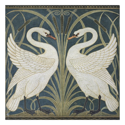 Swan, Rush And Iris, Wallpaper Design by Walter Crane Pricing Limited Edition Print image