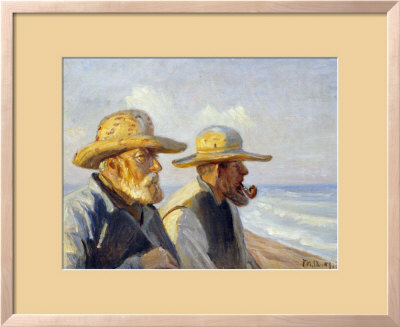 Two Skagen Fishermen, 1907 by Michael Peter Ancher Pricing Limited Edition Print image