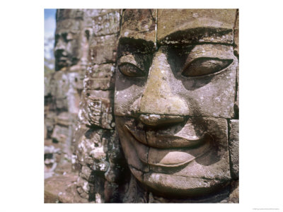 Carved Face On The Bayon Temple At Angkor Thom, Angkor Wat, Siem Reap, Cambodia by Igal Judisman Pricing Limited Edition Print image