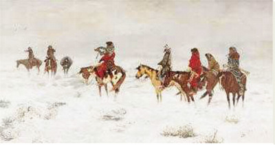 Lost In A Snowstorm, We Are Friends by Charles Marion Russell Pricing Limited Edition Print image