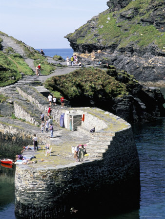 Harbour And Pier, Boscastle, North Cornwall, England, United Kingdom by Brigitte Bott Pricing Limited Edition Print image
