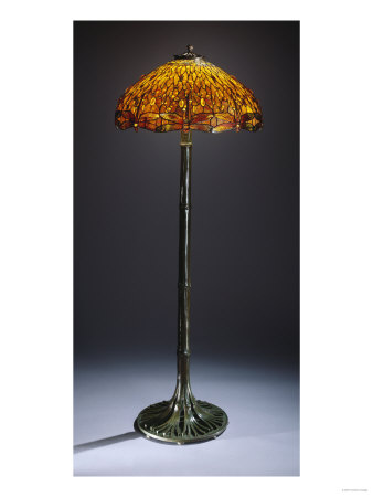 Important Dichroic Dragonfly Leaded Glass And Bronze Floor Lamp by Daum Pricing Limited Edition Print image