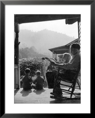 Family Outside In Front Yard Of Their Home In Coal Mining Town by Alfred Eisenstaedt Pricing Limited Edition Print image
