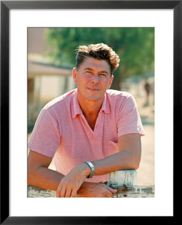 Casual Portrait Of California Governor Candidate Ronald Reagan Outside At Home On Ranch by Bill Ray Pricing Limited Edition Print image