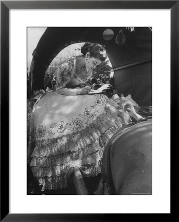 Miss Dominican Republic Signing Autographs During A Parade by Frank Scherschel Pricing Limited Edition Print image