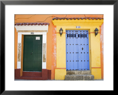 Doors In Old Walled City District, Cartagena City, Bolivar State, Colombia, South America by Richard Cummins Pricing Limited Edition Print image
