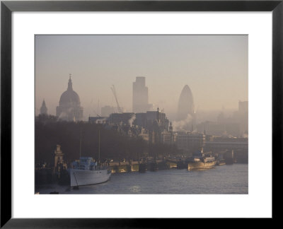 Early Morning Fog Hangs Over St. Paul's And The City Of London Skyline, London, England, Uk by Amanda Hall Pricing Limited Edition Print image