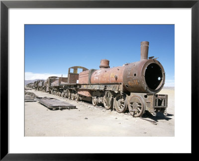 Cementerio De Trenes, Steam Engine Relics In Desert, Uyuni, Southwest Highlands, Bolivia by Tony Waltham Pricing Limited Edition Print image