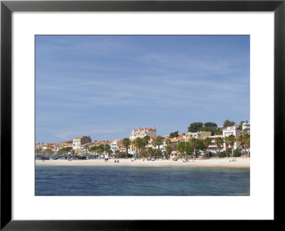 Beach With Palm Trees Along Coast In Bandol, Cote D'azur, Var, France by Per Karlsson Pricing Limited Edition Print image