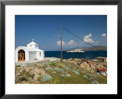 Agios Pantelemonos Waterfront Church, Gavathas, Lesvos by Walter Bibikow Pricing Limited Edition Print image