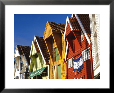 Old Wooden Buildings Along Skagenkaien, Stavanger, Norway, Scandinavia, Europe by Gavin Hellier Pricing Limited Edition Print image