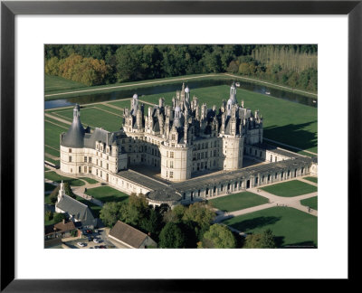 Aerial View Of The Chateau Of Chambord, Loir Et Cher, Region De La Loire, Loire Valley, France by Bruno Morandi Pricing Limited Edition Print image