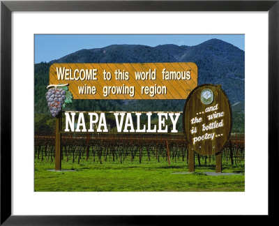 Welcome Sign, Napa Valley, California by John Alves Pricing Limited Edition Print image