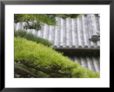 Tile Roof Top And Pines Inside The Otemon Gate To The Imperial Palace, Tokyo, Kanto, Japan by Brent Winebrenner Pricing Limited Edition Print image