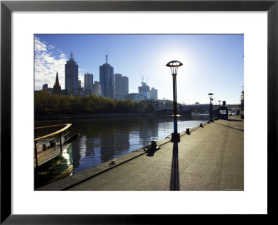 Yarra River With Cbd In Background, Melbourne, Victoria, Australia by David Wall Pricing Limited Edition Print image