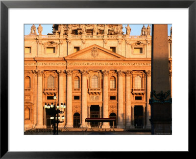 Facade Of St. Peter's Basilica At Sunrise, Piazza San Pietro, Vatican City, Rome, Lazio, Italy by David Tomlinson Pricing Limited Edition Print image