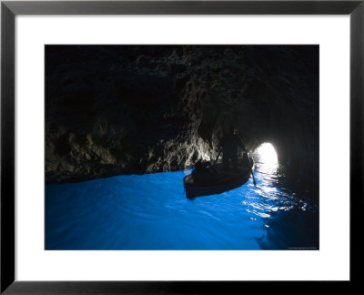 Rowboat Inside Blue Grotto by Holger Leue Pricing Limited Edition Print image