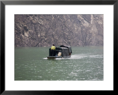 Boat On The Yangtze River, Three Gorges Dam Area, Chongqing, China by David Evans Pricing Limited Edition Print image