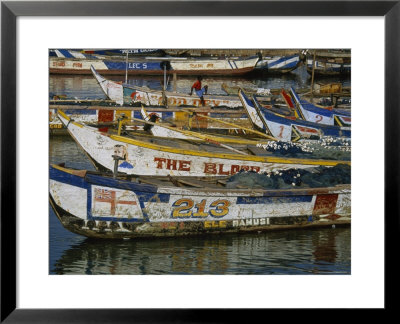 Colorful Fishing Boats In Elmina, Ghana by Jodi Cobb Pricing Limited Edition Print image
