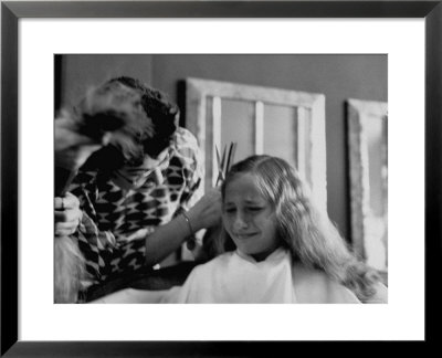 Jeanie Laughlin Crying While Getting A Hair Cut by Stan Wayman Pricing Limited Edition Print image