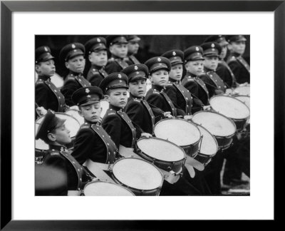 Young Military Cadet Drummers In May Day Parade by Howard Sochurek Pricing Limited Edition Print image