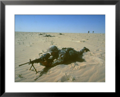 Airborne Division Paratrooper Setting Up Flanking Position In Desert Shield Gulf Crisis by Ssg Corkran Pricing Limited Edition Print image