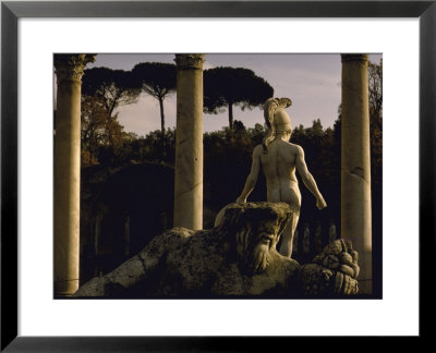 Pool Surrounded By Marble Statues And Graceful Arches In Gardens Of Hadrian's Villa At Tivoli by Gjon Mili Pricing Limited Edition Print image