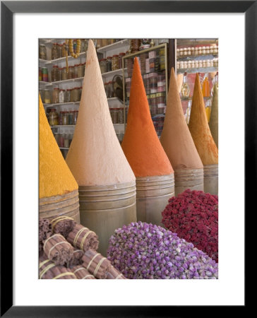 Spices In Market, Mellah District, Marrakesh, Morocco by Gavin Hellier Pricing Limited Edition Print image
