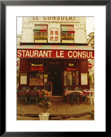 Cafe Restaurant, Montmartre, Paris, France, Europe by David Hughes Pricing Limited Edition Print image
