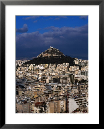 Lykavittos Hill And City, With Storm Clouds Brewing Overhead, Athens, Attica, Greece by Setchfield Neil Pricing Limited Edition Print image