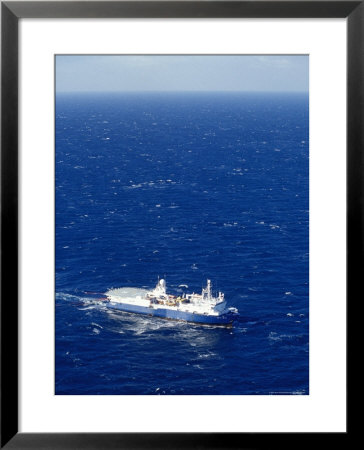 Aerial View Of The Geco Beta Seismic Vessel Surveying The Vast Sea, Bass Strait, Australia by Jason Edwards Pricing Limited Edition Print image