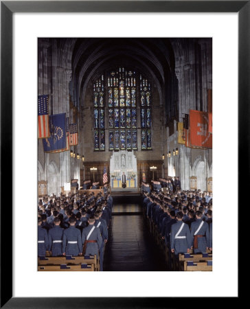 West Point Cadets Attending Service At Cadet Chapel by Dmitri Kessel Pricing Limited Edition Print image