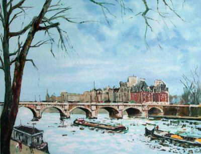 Paris, Le Pont-Neuf by Jacques Bouyssou Pricing Limited Edition Print image