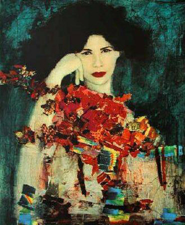 Femme Au Bouquet by Juan Castilla Pricing Limited Edition Print image