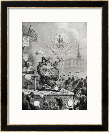 The Theatrical Bubble... Published By Hannah Humphrey 1805 by James Gillray Pricing Limited Edition Print image