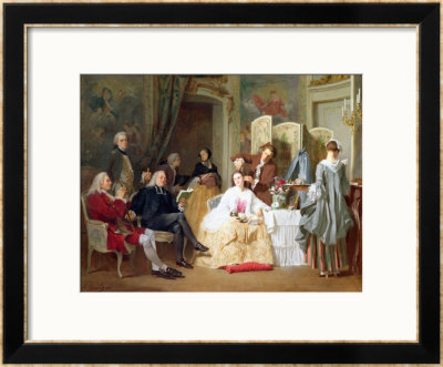Abbe Prevost Reading Manon Lescaut, 1856 by Joseph Caraud Pricing Limited Edition Print image