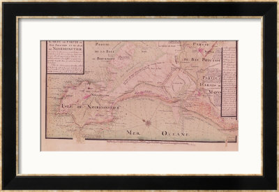 Map Of Bas-Poitou And The Ile De Noirmoutier by Claude Masse Pricing Limited Edition Print image