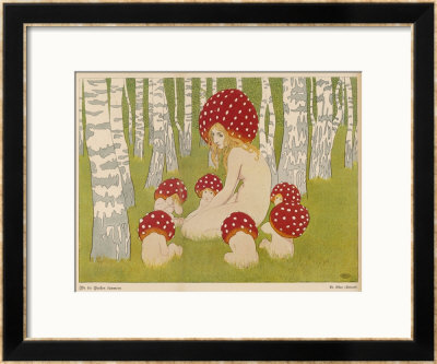 Creatures Of The Woods In Their Toadstool Hats by Ed. Okun Pricing Limited Edition Print image