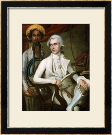 Portrait Of A Gentleman, Seated, In White Jacket, Waistcoat And Breeches, Holding A Hookah by Robert Home Pricing Limited Edition Print image