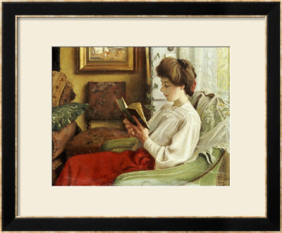 A Good Book, 1905 by Paul Fischer Pricing Limited Edition Print image