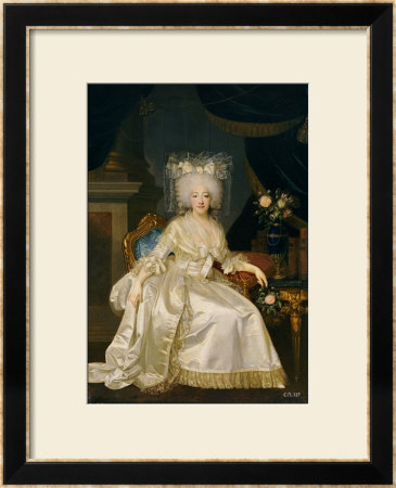 Portrait Of Louise Marie Josephine De Savoie, In A White Satin Dress by Joseph Boze Pricing Limited Edition Print image
