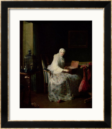 The Bird Organ Or A Woman Varying Her Pleasures by Jean-Baptiste Simeon Chardin Pricing Limited Edition Print image