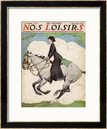 Woman And Her Daughter Go Out For A Ride On Their Horses by Stanley Lloyd Pricing Limited Edition Print image