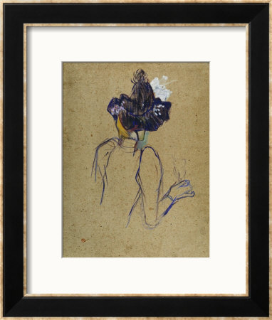 Jane Avril, Back-View, Circa 1891-1892 by Henri De Toulouse-Lautrec Pricing Limited Edition Print image