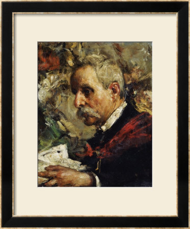 A Portrait Of The Artist's Father by Antonio Mancini Pricing Limited Edition Print image