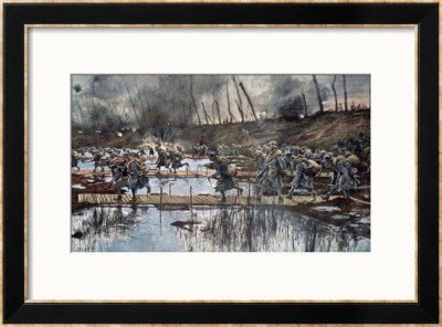 The Battle Of The Yser In 1914 by Francois Flameng Pricing Limited Edition Print image