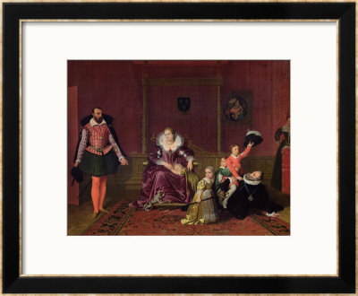Henri Iv King Of France And Navarre Playing With His Children And The Ambassador Of Spain, 1817 by Jean-Auguste-Dominique Ingres Pricing Limited Edition Print image