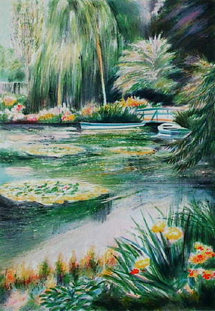 Giverny, Les Nympheas Sur La Riviere Ii by Rolf Rafflewski Pricing Limited Edition Print image