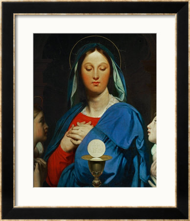 The Virgin With The Eucharist, 1866 by Jean-Auguste-Dominique Ingres Pricing Limited Edition Print image